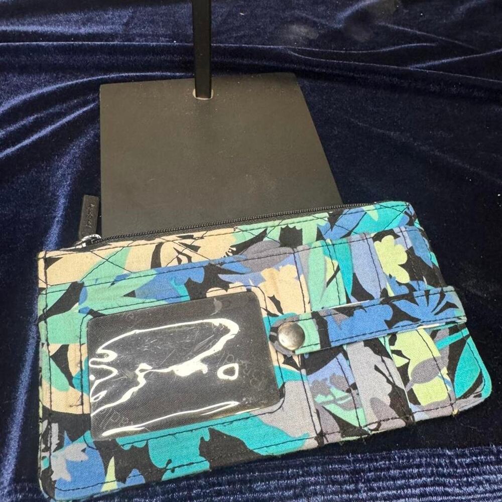 Vera Bradley Wallet - Blue green and beige floral